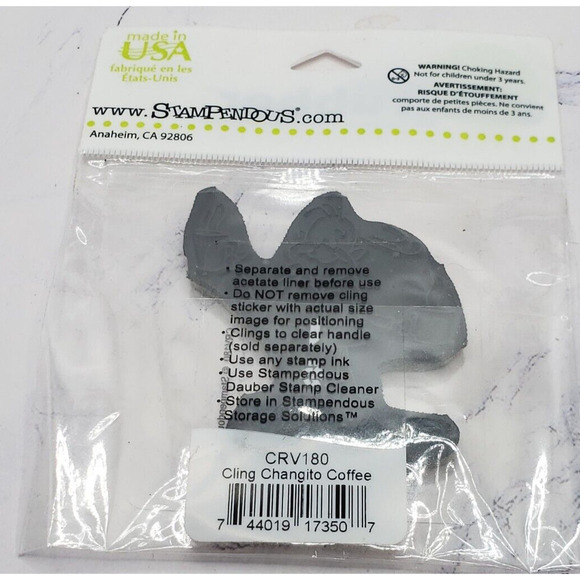 Stampendous Changito Coffee CRV110 Monkey Morning Coffee Cling Rubber Stamp - Picture 2 of 7